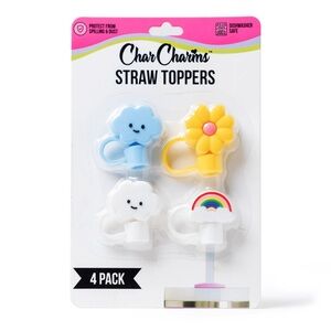 Char Charms Animal Straw Toppers Set